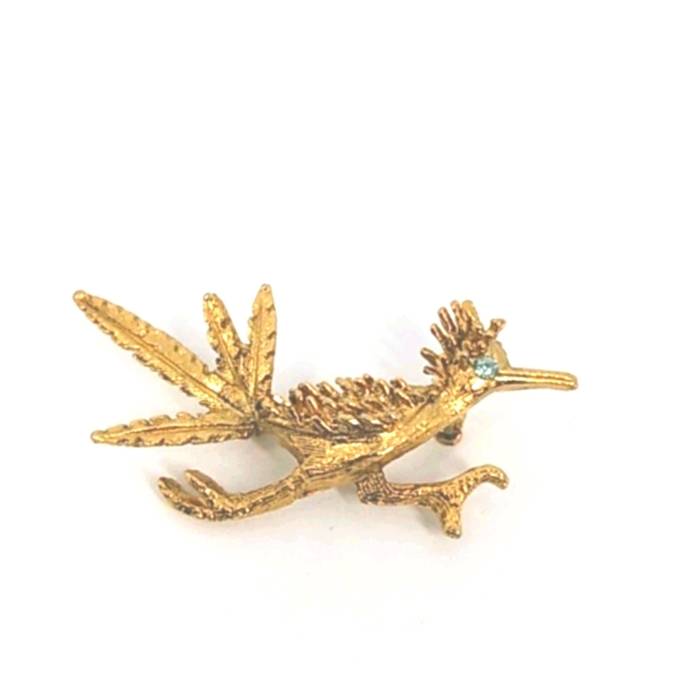 Vintage roadrunner pin brooch.
